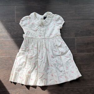 Ralph Lauren White and Pink Floral Kids Dress
